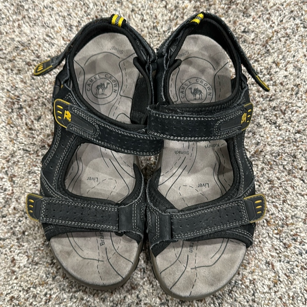 Camel Crown Black Sandals